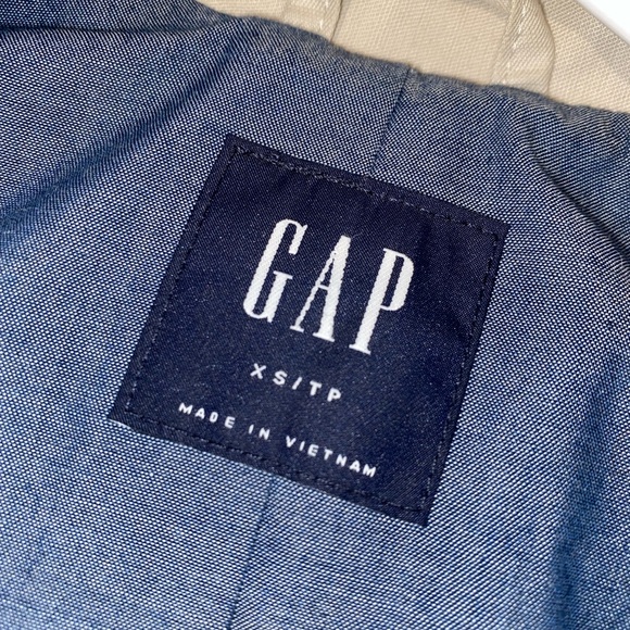 GAP khaki short trench coat size XS - Picture 7 of 8